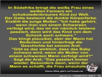 In Südafrika bringt die weiße Frau eines weißen Farmers ein