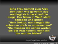 Eine Frau kommt zum Arzt