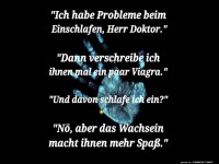 Witz ber Einschlafprobleme und Viagra