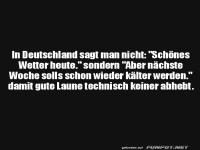 Deutsche Art �ber das Wetter zu sprechen