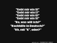 Witz �ber Rechtschreibung und Buchstabieren