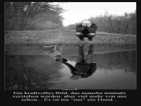 Spiegelbild einer traurigen Szene