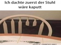 Optische Tuschung: Stuhl oder Kunstwerk?