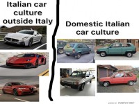 Italienischer Autostil: Drinnen vs. Drau�en