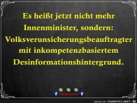 Neues Wort fr Innenminister