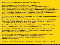 sehr geehrter Herr Petrus....