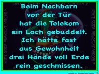 Beim Nachbarn vor der Tuer