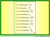 Sitzt a Wrmsche .....