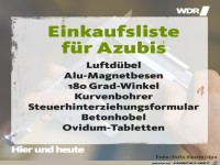 Einkaufsliste fr Azubi