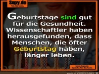 Geburtstage sind gut