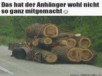 Zu viel f�r den Anh�nger