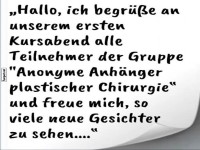 Erster Kursabend der besonderen Gruppe