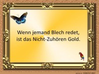 Wenn jemand Blech redet