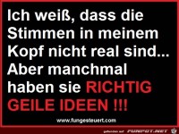 ich wei dass die stimmen im kopf nicht real sind aber manchm