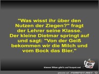 Was wisst ihr über den Nutzen der Ziegen?