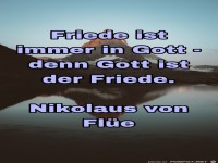 Friede ist immer in Gott