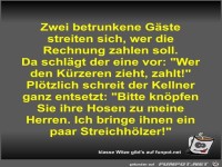 Zwei betrunkene G�ste streiten sich