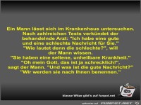 Ein Mann lsst sich im Krankenhaus untersuchen