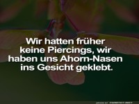Ahorn-Nasen: Die Kindheitspiercings