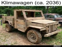Umweltfreundlicher Holzwagen der Zukunft