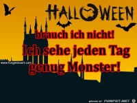 halloween brauch ich nicht monster gibt es schon genug grus