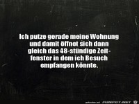 Die Wohnung wird geputzt