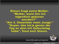 Simon fragt seine Mutter
