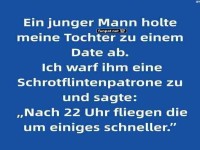 Vater-Witz ber Tochter und Date
