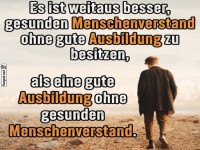 Gesunder Menschenverstand und Ausbildung