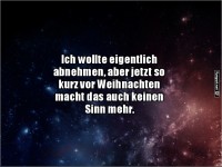 Weihnachts-Dit auf Eis gelegt!