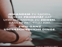 Liebe mit Priorit�t - Wort vs. Tat