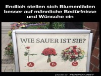 Blumenhilfe f�r ratlose M�nner