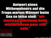 Warum Maenner beim Sex leise sind