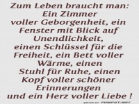 Zum Leben braucht man