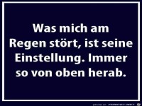 was mich am regen stoert