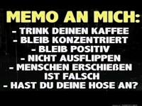 Witzige Erinnerung für den Alltag