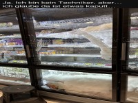 Schneesturm im Supermarkt