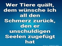 Wer Tiere qult