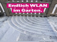 Strahlendes WLAN im Schneegarten!