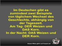 Im Deutschen gibt es zumindest zwei Beispiele von täglichem
