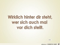 Wirklich hinter dir steht