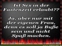 Ist Sex in der Fastenzeit erlaubt?