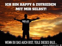 Bin Happy und zufrieden