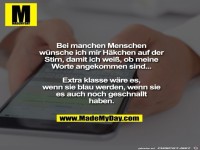 H�kchen auf der Stirn