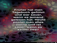 Frueher hat man Tagebuch gefuehrt