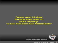 Immer, wenn ich diese Strümpfe trage, habe ich vollen...
