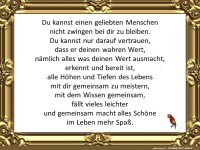 Du kannst einen geliebten Menschen nicht zwingen.