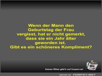 Wenn der Mann den Geburtstag der Frau vergisst