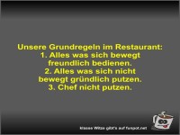 Unsere Grundregeln im Restaurant