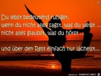 Du lebst bedeutend ruhiger